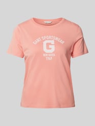 T-Shirt mit Label-Print von Gant Orange - 5