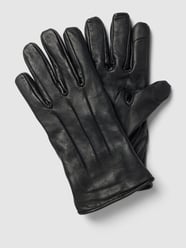 Handschuhe aus Leder Modell 'MONTANA' von Jack & Jones Schwarz - 5