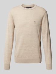 Sweter z dzianiny z prążkowanymi wykończeniami od Tommy Hilfiger - 6
