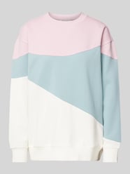 Comfort Fit Sweatshirt aus Baumwoll-Mix in Color-Blocking-Design von Tom Tailor Denim Rosa - 13