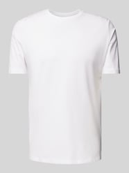 T-Shirt mit geripptem Rundhalsausschnitt von Lindbergh Beige - 13