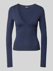 Longsleeve mit V-Ausschnitt von Gina Tricot Schwarz - 40