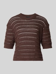 Bluza o kroju regular fit z perforowaniem model 'Mina' od OPUS - 18