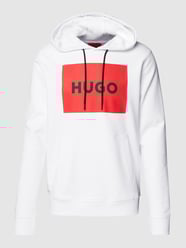 Hoodie mit Label-Print Modell 'Duratschi' von HUGO Schwarz - 18