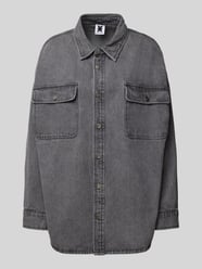 Oversized Hemdjacke mit Brusttaschen von Karo Kauer - 3