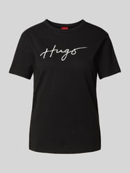 T-Shirt mit Label-Print Modell 'Damacia' von HUGO Schwarz - 7