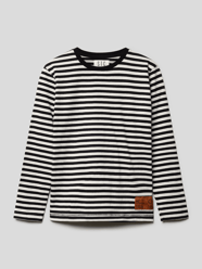 Longsleeve mit Streifenmuster von Staccato Grau / Schwarz - 44