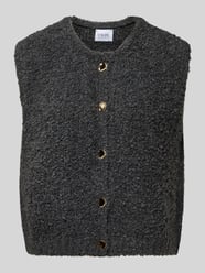 Loose fit mouwloos vest met mohair, model 'VIOLA' van VILLA SOPHIE - 17