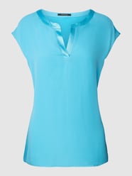 Blusenshirt mit V-Ausschnitt von comma Türkis - 24