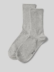 Socken mit elastischem Rippenbündchen im 2er-Pack von Snocks Grau - 24