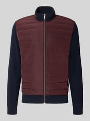 Sweatjacke mit Stehkragen und Reißverschluss von bugatti Bordeaux - 2