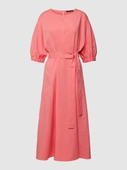 Midikleid mit Bindegürtel von Luisa Cerano Orange - 32