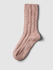Sokken in gebreide look van camano Roze - 16