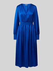 Midikleid mit Smok-Details von Christian Berg Woman Selection Blau - 34