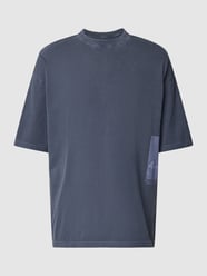 Oversized T-Shirt mit Label-Print Modell 'overdye' von Tom Tailor Denim Blau - 42