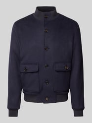 Jacke mit Stehkragen von Profuomo Blau - 48