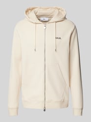 Sweatjacke mit Label-Applikation Modell 'Q-Series' von Balr. Beige - 36