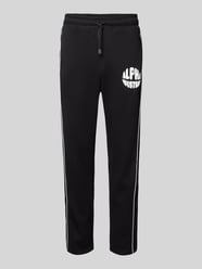 Regular Fit Sweatpants mit Label-Print von Alpha Industries Schwarz - 4