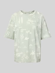 T-Shirt mit geripptem Rundhalsausschnitt von Jake*s Casual - 39
