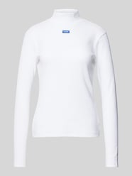 Longsleeve mit geripptem Stehkragen von Hugo Blue Weiß - 37