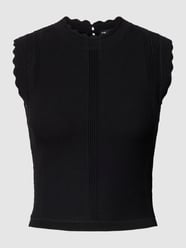 Top in gebreide look met ruches van THE KOOPLES Zwart - 37