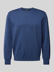 Gebreide pullover van pure scheerwol met ronde hals van MAERZ Muenchen - 15