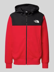 Sweatjack met labelprint, model 'ICON' van The North Face Rood - 25