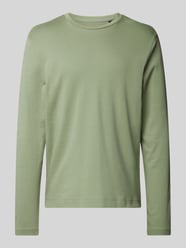 Shirt met lange mouwen en geribde ronde hals van Christian Berg Men Groen - 13