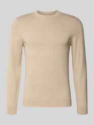 Strickpullover aus Baumwoll-Kaschmir-Mix mit Rundhalsausschnitt von MCNEAL Beige - 4