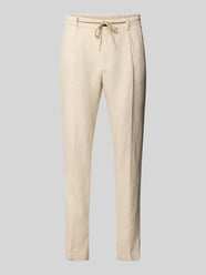 Hose mit Bügelfalten und Tunnelzug von Manuel Ritz Beige - 22