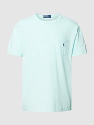 T-shirt met logostitching van Polo Ralph Lauren Turquoise - 16