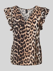 Regular Fit Top mit Kappärmeln Modell 'JOSIE' von Vero Moda Beige - 40