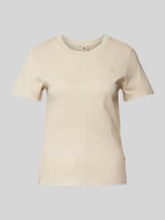 T-Shirt mit Label-Stitching von G-Star Raw Beige - 24