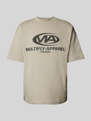 Oversized T-Shirt mit Label-Print von Multiply Apparel Beige - 27