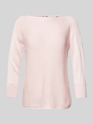 Gebreide pullover met boothals van More & More Fuchsia - 42