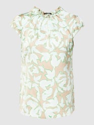 Blouseshirt met all-over motief van comma Wit - 22