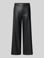 Wide Leg Culotte in Leder-Optik Modell 'PALINA' von Raffaello Rossi Schwarz - 34