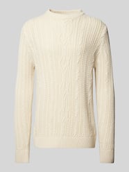 Strickpullover mit gerippten Abschlüssen Modell 'BLUDIOGO' von Jack & Jones Premium Beige - 4