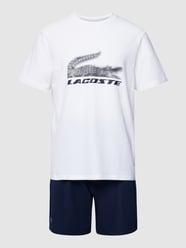 Pyjama mit Label-Print von Lacoste Weiß - 40
