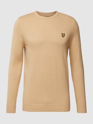 Strickpullover mit Motiv-Patch von Lyle & Scott Grün - 34