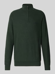 Strickpullover mit Troyer-Kragen von Fynch-Hatton - 42