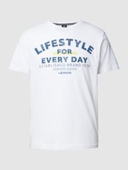 T-Shirt mit Motiv-Print von Lerros Weiß - 26