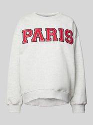 Sweatshirt met ribboorden van Gina Tricot Grijs / zwart - 24