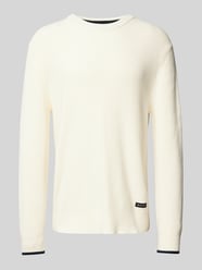 Sweter z dzianiny z naszywką z logo od GANT - 7