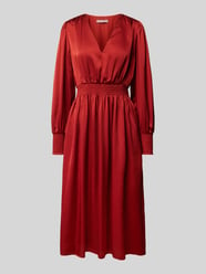 Midikleid mit Smok-Details von Christian Berg Woman Selection Rot - 44