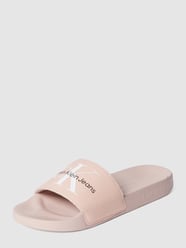 Slides mit Label-Print von Calvin Klein Jeans Pink - 22