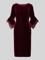 Abendkleid aus Samt mit Rundhalsausschnitt von Adrianna Papell Bordeaux - 40