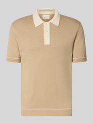 Slim Fit Poloshirt mit Logo-Stitching von GANT Beige - 38