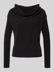 Regular Fit Langarmshirt mit Wasserfall-Ausschnitt Modell 'SANDRA' von Selected - 42