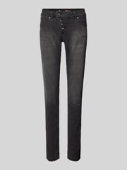 Slim Fit Jeans mit 5-Pocket-Design Modell 'Malibu' von Buena Vista Schwarz - 44